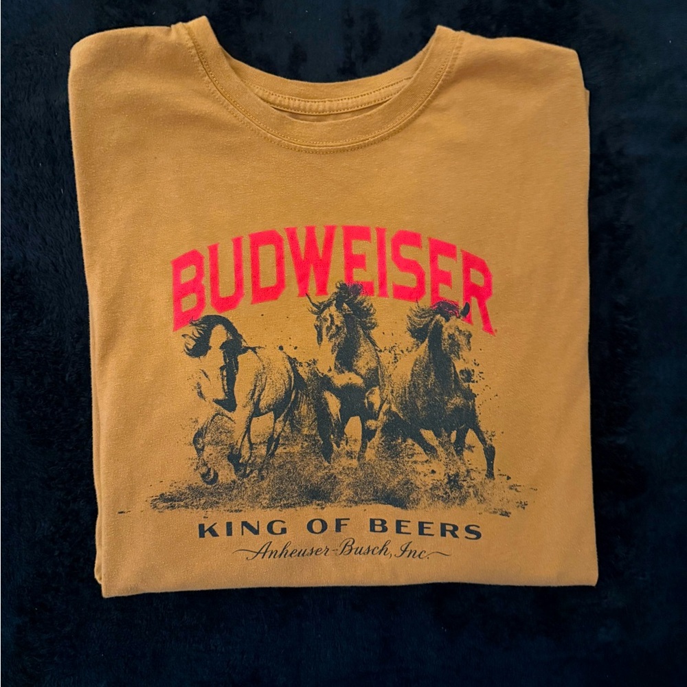 Budweiser King Of Beers Clydesdale Tshirt 24” P2P 29” Length XL Orig $28